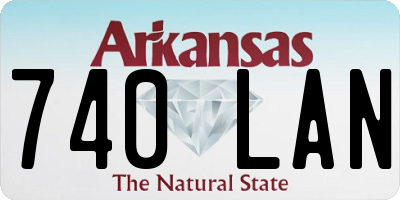 AR license plate 740LAN