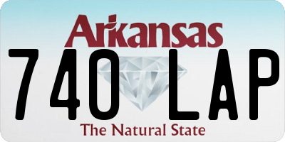 AR license plate 740LAP