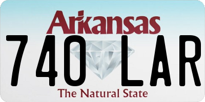 AR license plate 740LAR