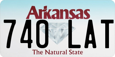AR license plate 740LAT