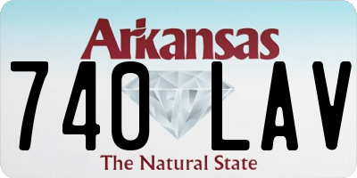 AR license plate 740LAV