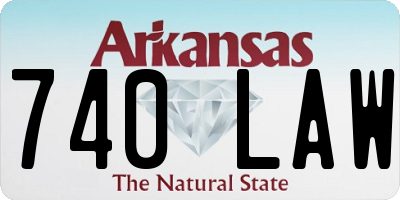 AR license plate 740LAW