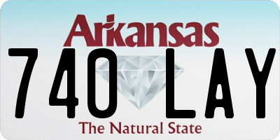 AR license plate 740LAY