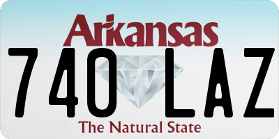 AR license plate 740LAZ