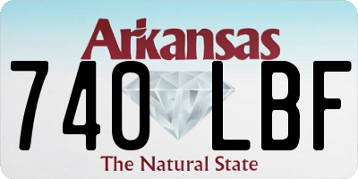 AR license plate 740LBF