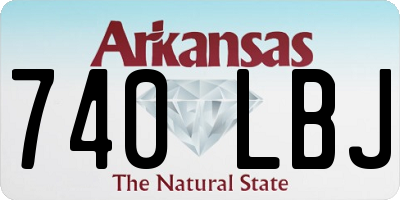 AR license plate 740LBJ
