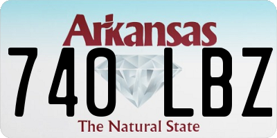 AR license plate 740LBZ