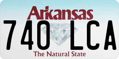 AR license plate 740LCA