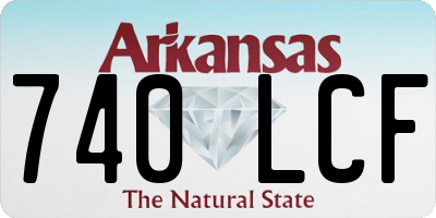 AR license plate 740LCF