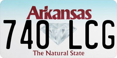 AR license plate 740LCG