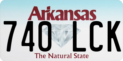 AR license plate 740LCK
