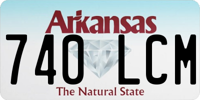 AR license plate 740LCM