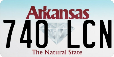 AR license plate 740LCN