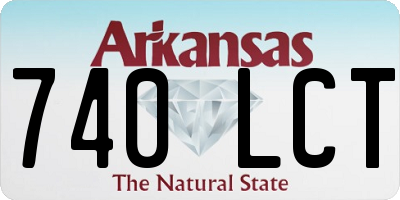 AR license plate 740LCT