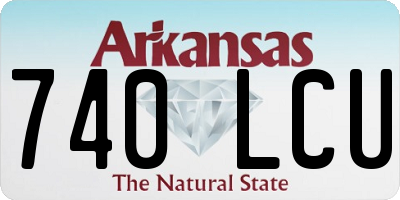 AR license plate 740LCU