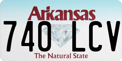 AR license plate 740LCV