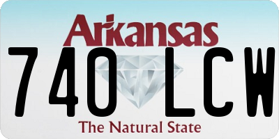 AR license plate 740LCW