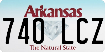 AR license plate 740LCZ