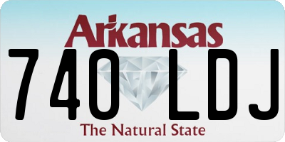 AR license plate 740LDJ