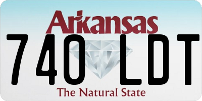 AR license plate 740LDT