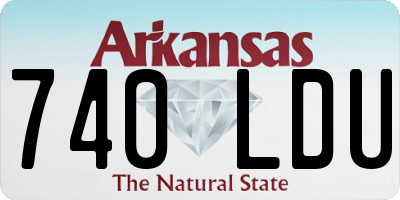 AR license plate 740LDU