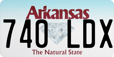 AR license plate 740LDX