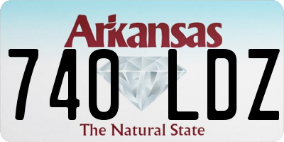 AR license plate 740LDZ
