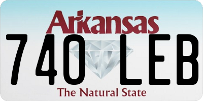 AR license plate 740LEB