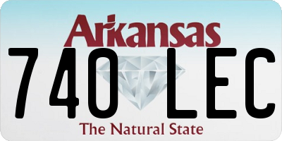 AR license plate 740LEC