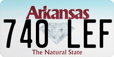 AR license plate 740LEF