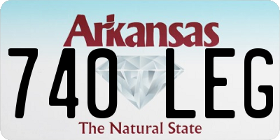 AR license plate 740LEG