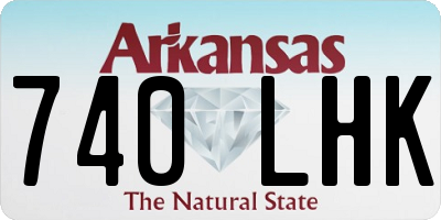 AR license plate 740LHK