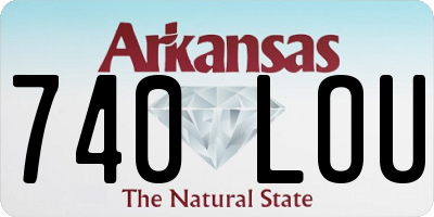 AR license plate 740LOU