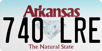 AR license plate 740LRE