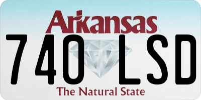 AR license plate 740LSD