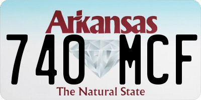 AR license plate 740MCF