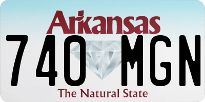 AR license plate 740MGN