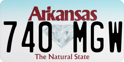 AR license plate 740MGW