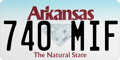 AR license plate 740MIF