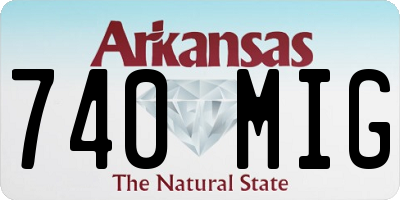 AR license plate 740MIG