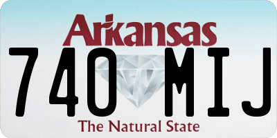 AR license plate 740MIJ