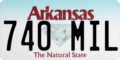 AR license plate 740MIL