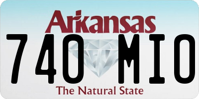 AR license plate 740MIO