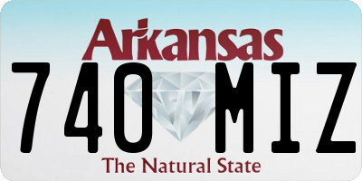 AR license plate 740MIZ