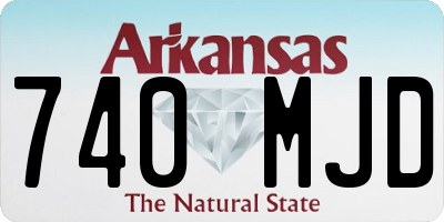 AR license plate 740MJD