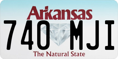 AR license plate 740MJI
