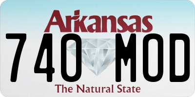 AR license plate 740MOD