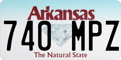 AR license plate 740MPZ
