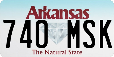 AR license plate 740MSK