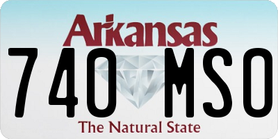 AR license plate 740MSO